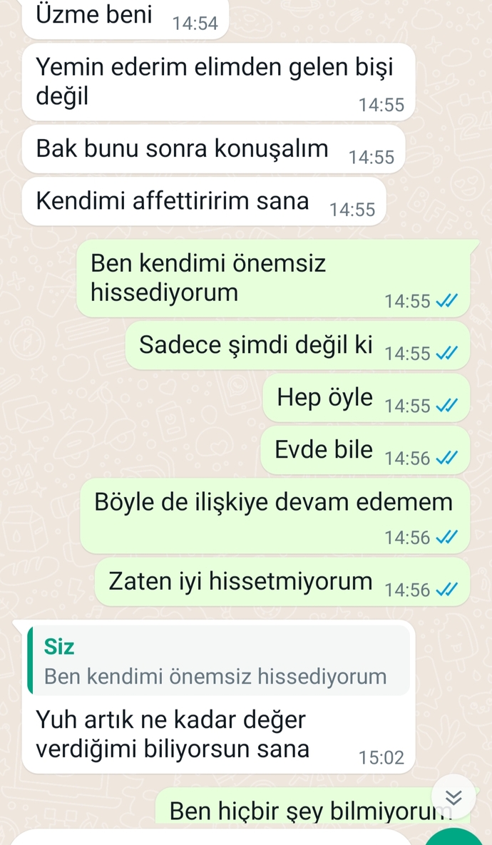 Sizce böyle bir muameleyi hak etmiş miyim? Fotoğraflı?