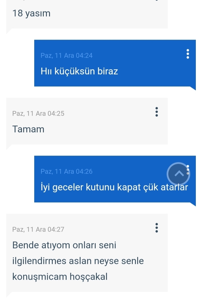 Kendinizden küçüklere öğüt verir misiniz?