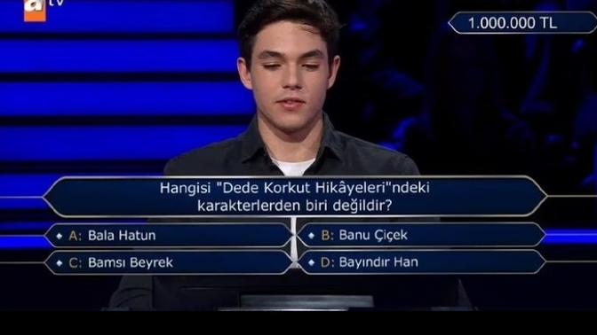 Kim Milyoner Olmak İster Batu Alıcı. Final sorusuna cevap verebilirmiydiniz?