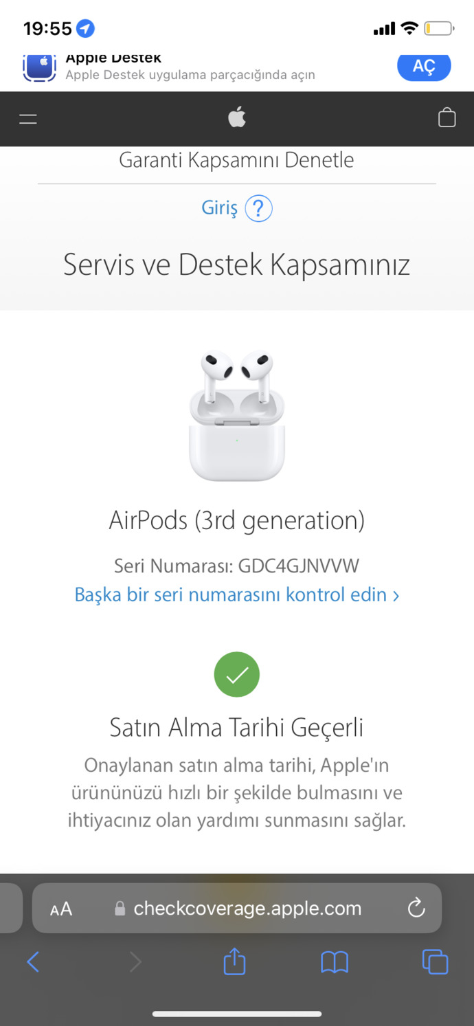 AirPodsun orijinal olup olmadığını nereden anlarız?