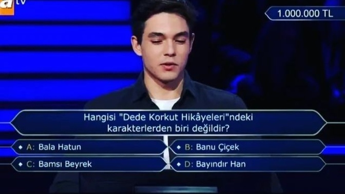 Yarışmacı olsaydınız, 1 milyonluk soruyu yapabilir miydiniz?