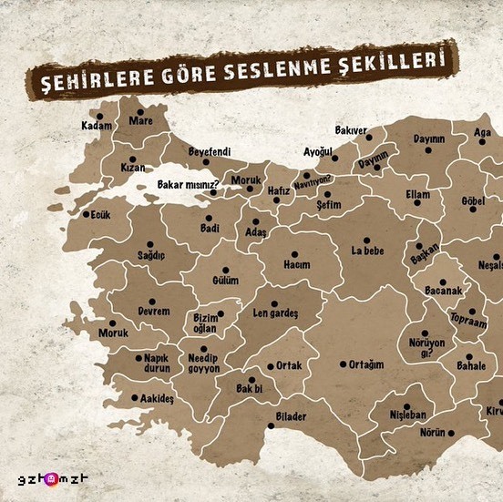 Şehirlere göre hitap şekilleri açıklandı, benim şehrim finduğum diyormuş. 😂 Ya sizin şehir ne diyor?