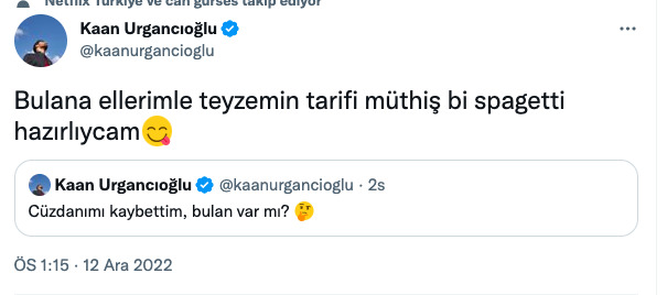 Kaan Urgancıoğlu, cüzdanını bulana spagetti yapacakmış. Kimler cüzdanı aramaya başladı😂?