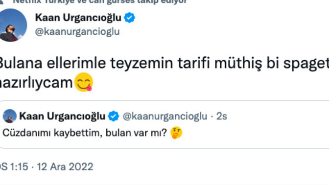 Kaan Urgancıoğlu, cüzdanını bulana spagetti yapacakmış. Kimler cüzdanı aramaya başladı😂?