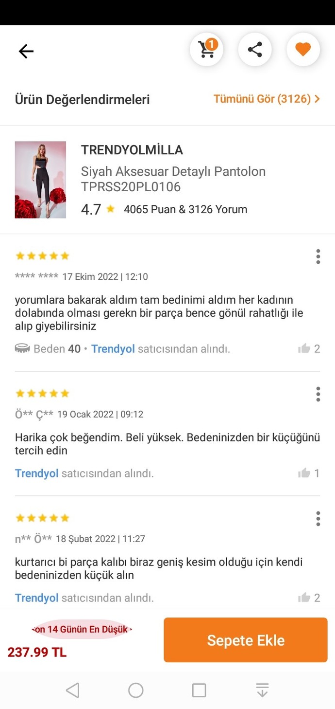 Netten alışveriş yapınca yorumları okuyor musunuz?