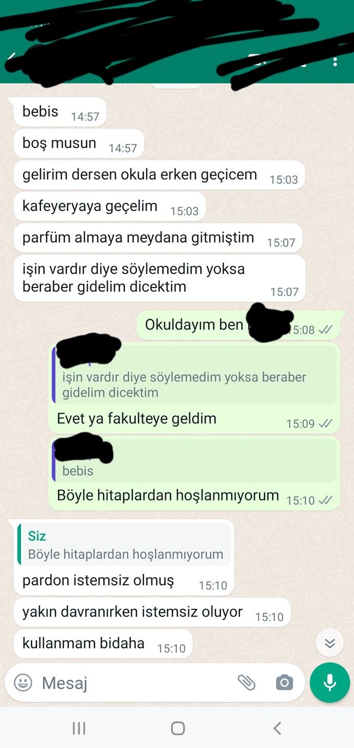 Arkadaşlar üniden sınıf arkadasimla konusmamiz anlamadim ben yanlış bir şey mi yaptım kırmış mıyım?