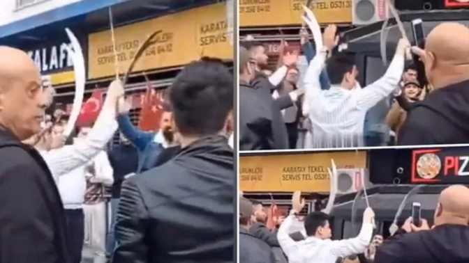 Esenyurt'ta ellerinde kılıçla kutlama yaptılar! Hiç Esenyurt'a gittiniz mi?