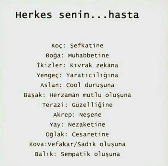 Herkes senin neyine hasta ☺️🤒?