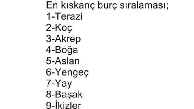 En kıskanç burç sıralaması siz kaçıncı sıradasınız?