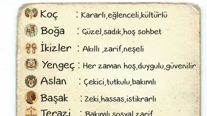 Burçların en belirgin özellikleri nelermiş?