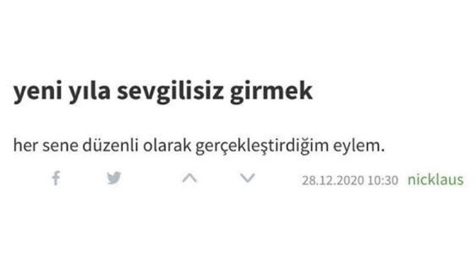 Yeni yıla sevgilisiz girecek var mı?