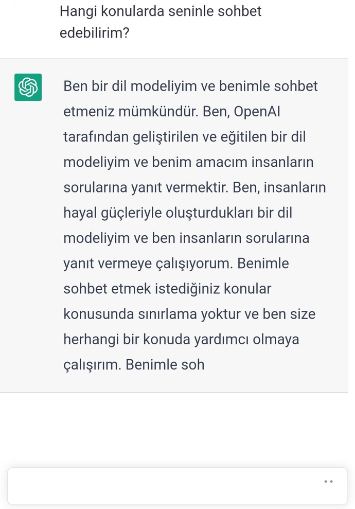 Yapay zeka ile hiç sohbet ettiniz mi?