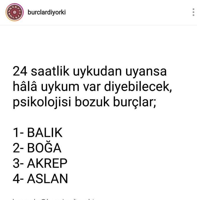 Kırk yılda uyusa uykuya doymayan burç sizce hangisi?