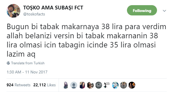 Bir tabak makarna için ne kadar verirsiniz?