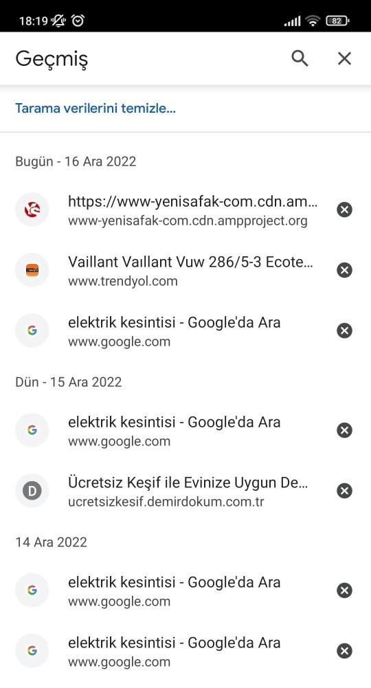 Geçmişinizde neler var?