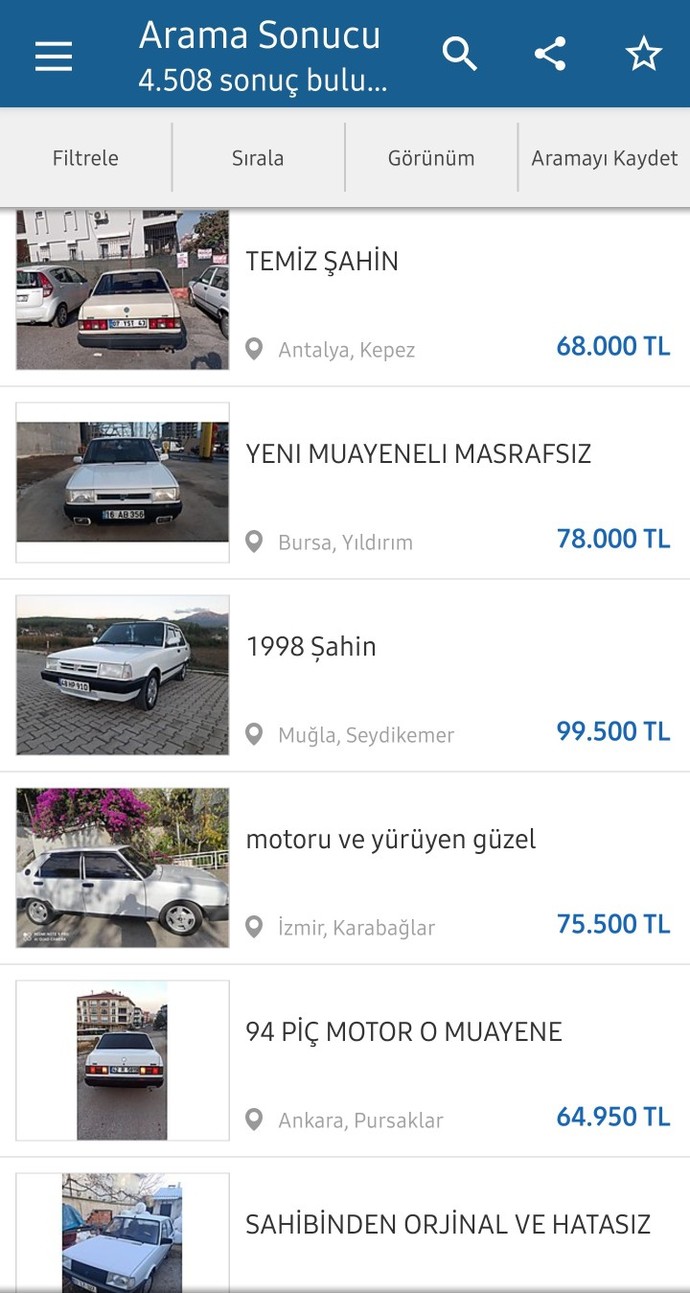 Sizce arabamın fiyatı ne kadar?
