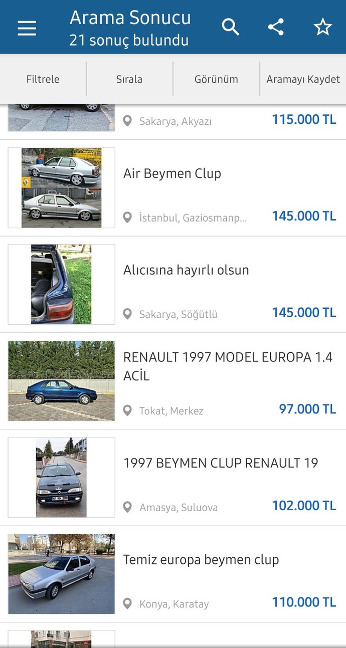 Sizce arabamın fiyatı ne kadar?