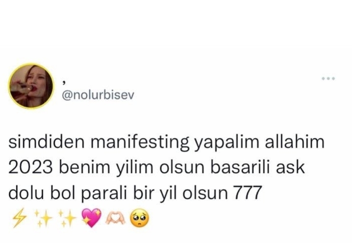 Yeni yıl manifestonuz neler?