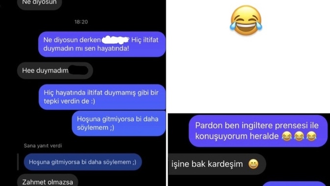 Erkek kardeşim önceden tanıştığı bir kız arkadaşının hikayesine yanıt vermiş ve aralarında geçen diyalog?