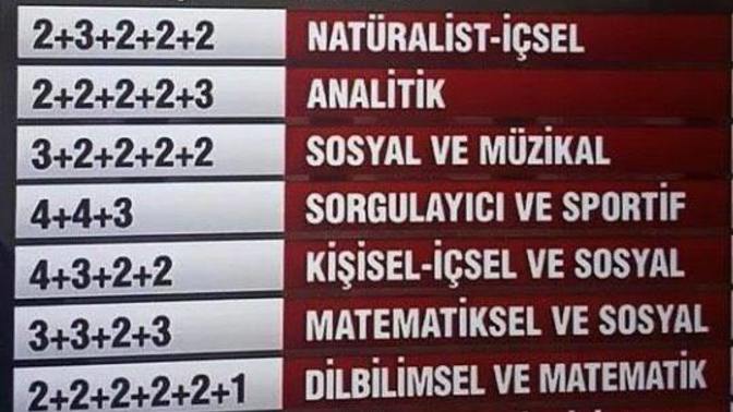 Zeka dercesi olarak Siz hangi guruptasınız?