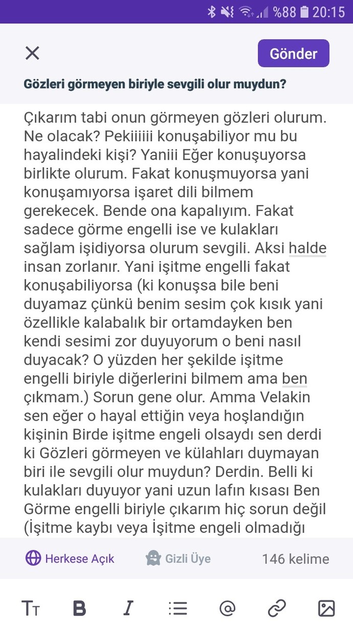 İşitme engelli biri ile çıkar mıydın?