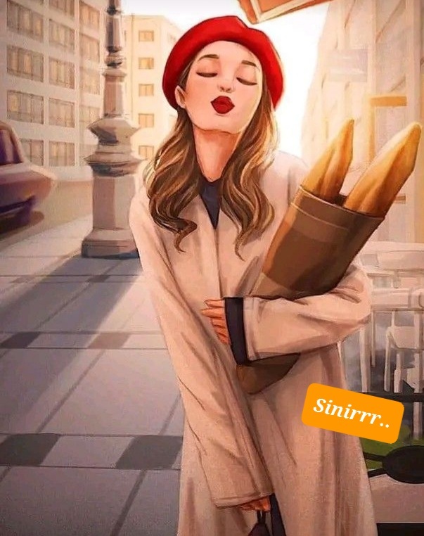 😍Bak sana üşenmeden baget fransız ekmeği aldım.. duştan sonra güzelce karşılıklı ormantik bi kahvaltı yapalım diye.. izinliyim y
