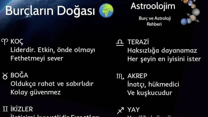 Burçların doğası nasılmış?