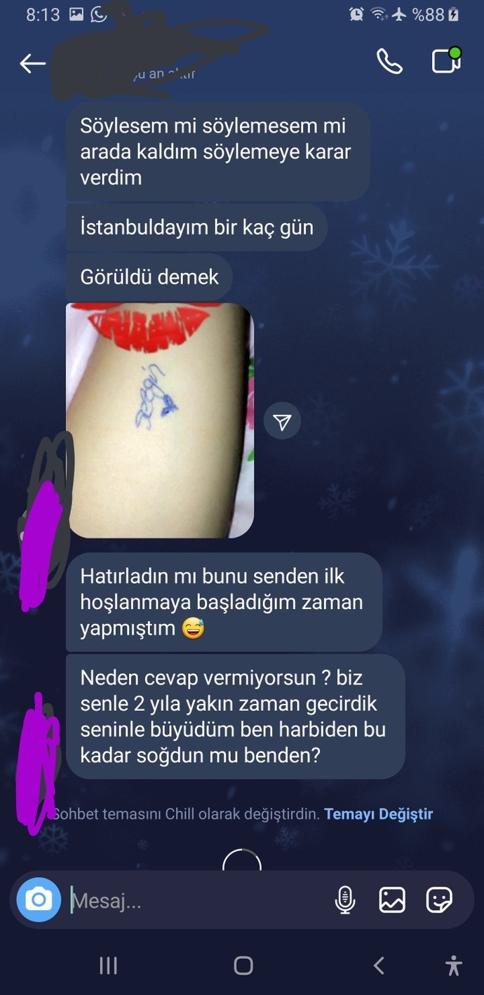 Eski sevgilim böyle yazmış , amacı nedir bunun? ?