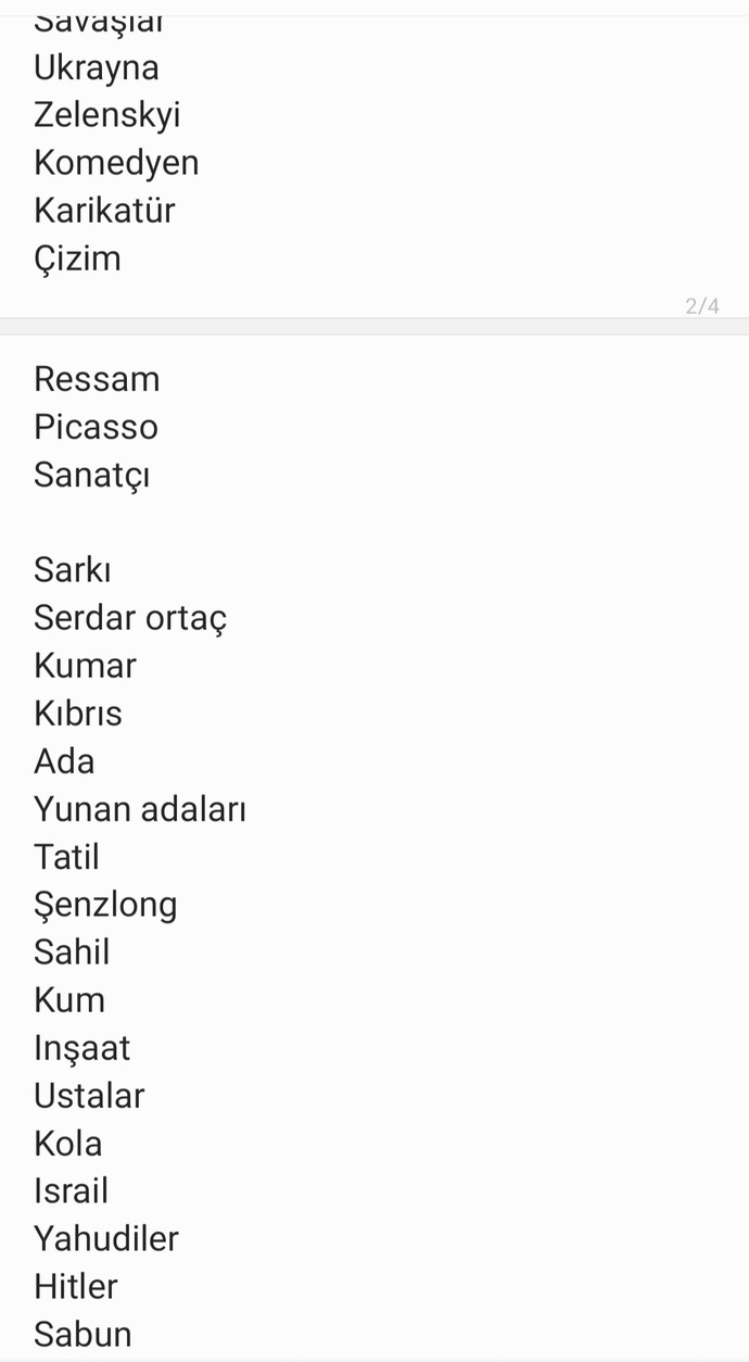 Ilk aklıma gelenler ilginçmi😀?