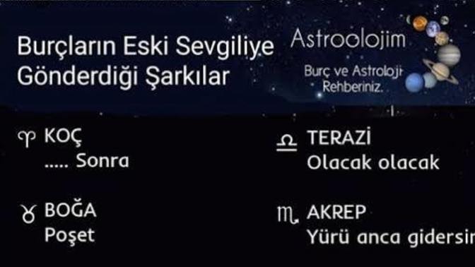 Eski sevgiline gönderdiğin şarkı hangisi? Yoksa, nayırrr ben başka şarkı mı gönderirim diyorsun?