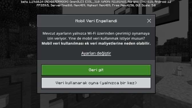Minecraft Mobil veri kullanırsam ek ücret alırmı?