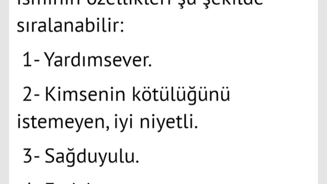 İsminizin anlamı nedir? ve isminizin karakteristik özelliklerini biliyormusunuz?
