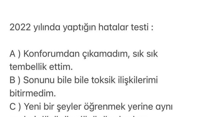 Hangi şık ya da şıklar seni anlatıyor?