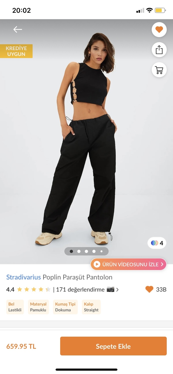 Paraşüt pantolon sipariş vermiştim kumaşı pamuklu geldi iade etmeli miyim?