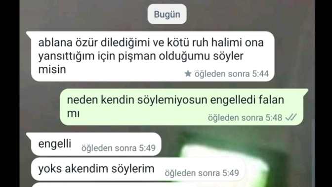 Bu özür kabul edilmeli mi?