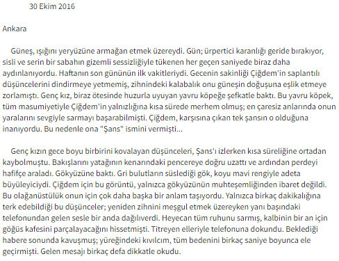 Sizce yazmaya başladığım romanın başlangıcı nasıl?