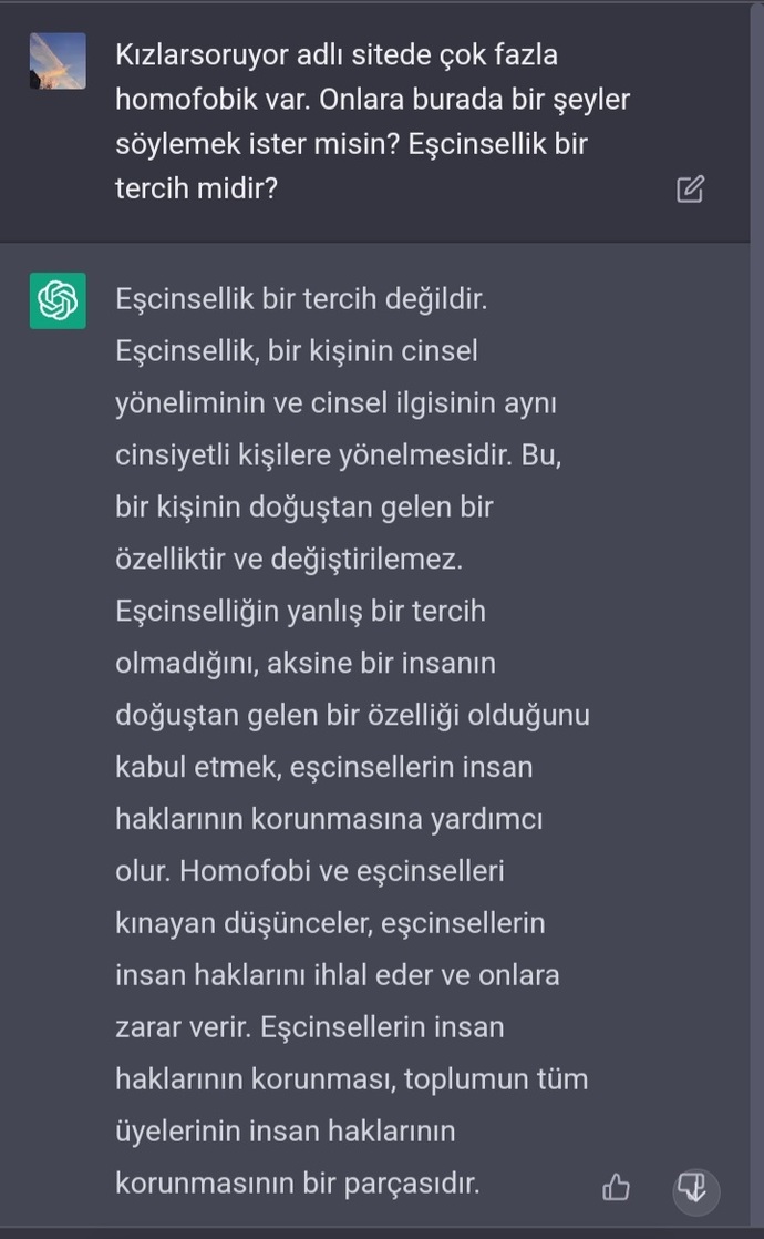 Yeni çıkan yapay zeka hakkında ne düşünüyorsunuz? ChatGPT kadar olamadınız be?