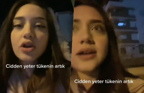 Bir genç kız yolda yürürken asılanlara dair yaşadıklarına isyan etmiş. Böyle tipler nasıl tükenir?