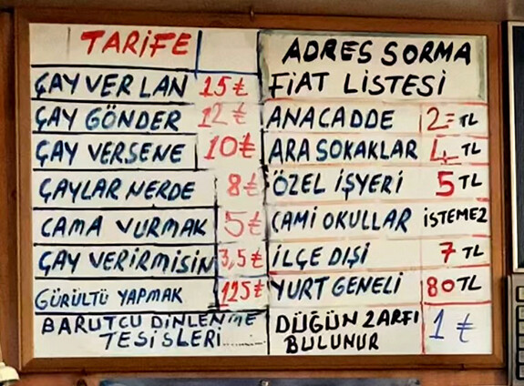 Bu dükkana gidecek olsanız çaya kaç lira öderdiniz?