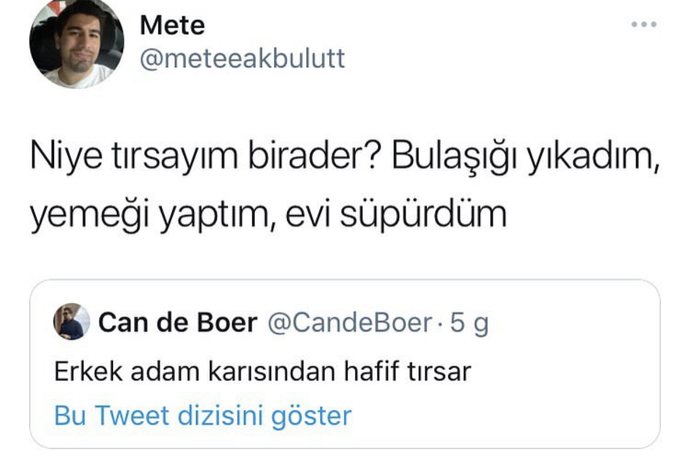 Aynen öyle..