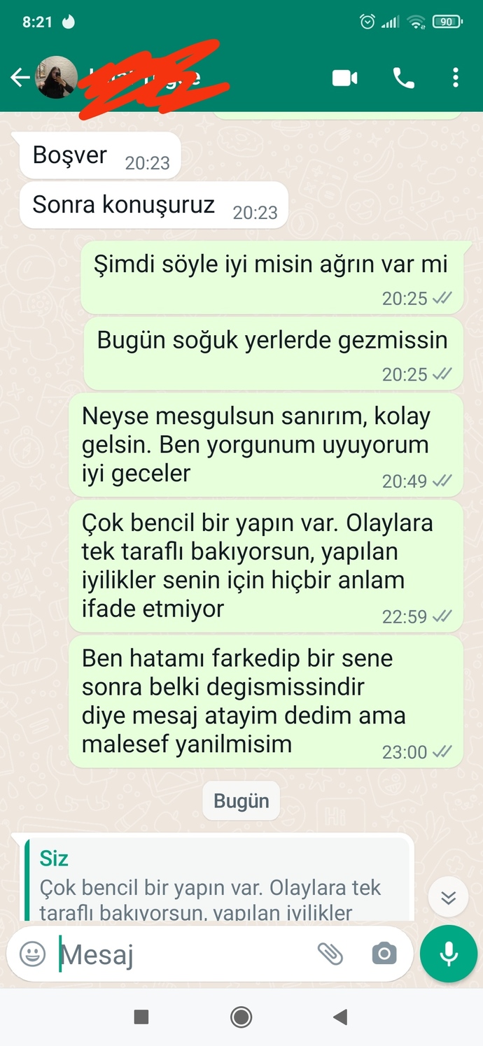 Sizce bu kızla konuşmayı kesmeli miyim?