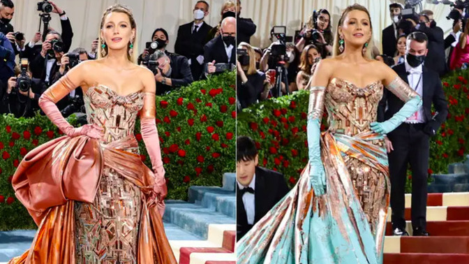 2022’nin en etkili moda anı Blake Lively’e ait! Met Gala elbisesi de sizce de şahane değil mi?