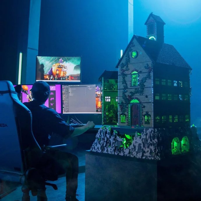 LEGO ile yapılan Perili Ev temalı PC dizaynı! Çok güzel durmuyor mu?