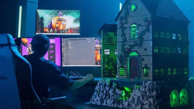 LEGO ile yapılan "Perili Ev" temalı PC dizaynı! Çok güzel durmuyor mu?