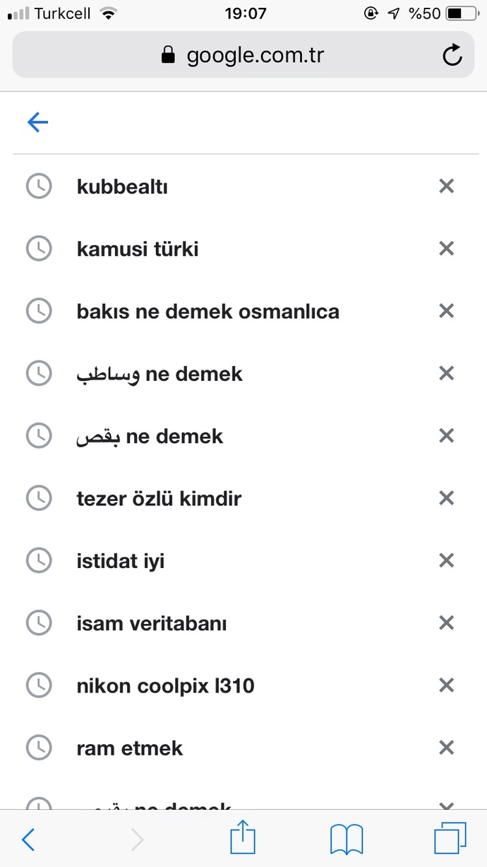 Google geçmişinizde neler var?