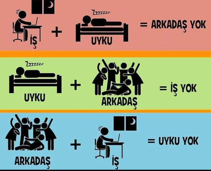 İş (okul), uyku, arkadaş üçgeniniz nasıl?
