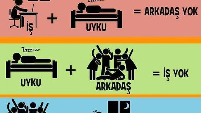 İş (okul), uyku, arkadaş üçgeniniz nasıl?