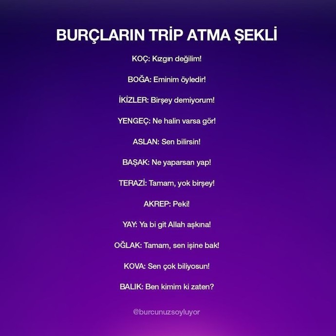 Burcuna göre nasıl trip atarsın?