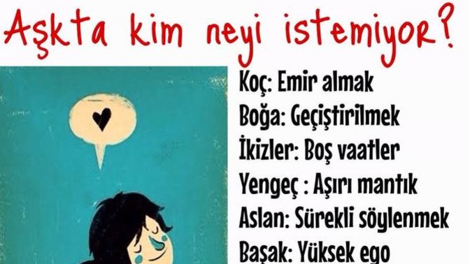 Burçlar aşkta neyi istemiyor?