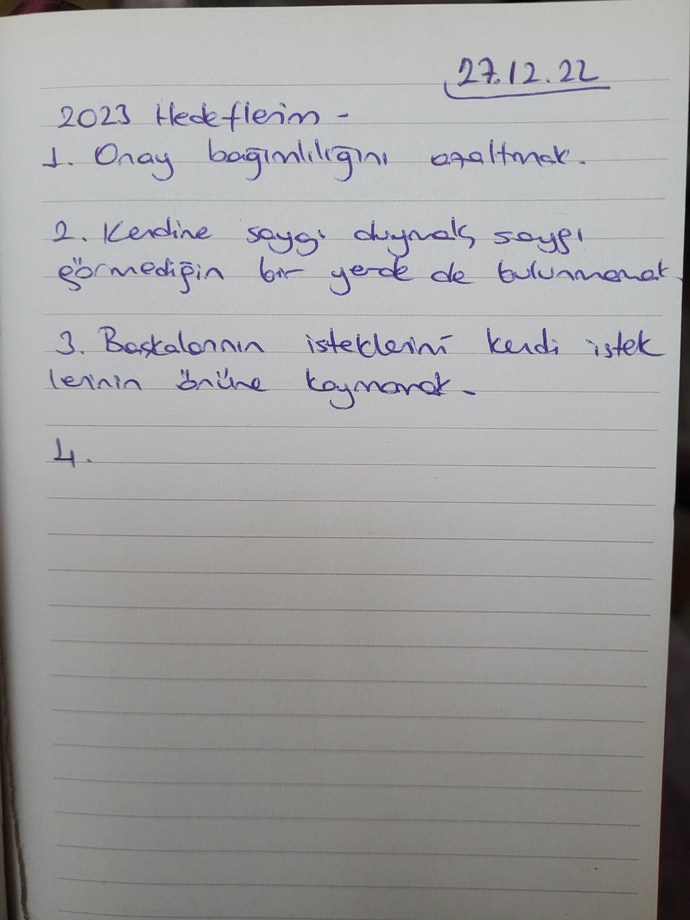 2023 yılı için koyduğunuz 3 hedef nedir 🥳?